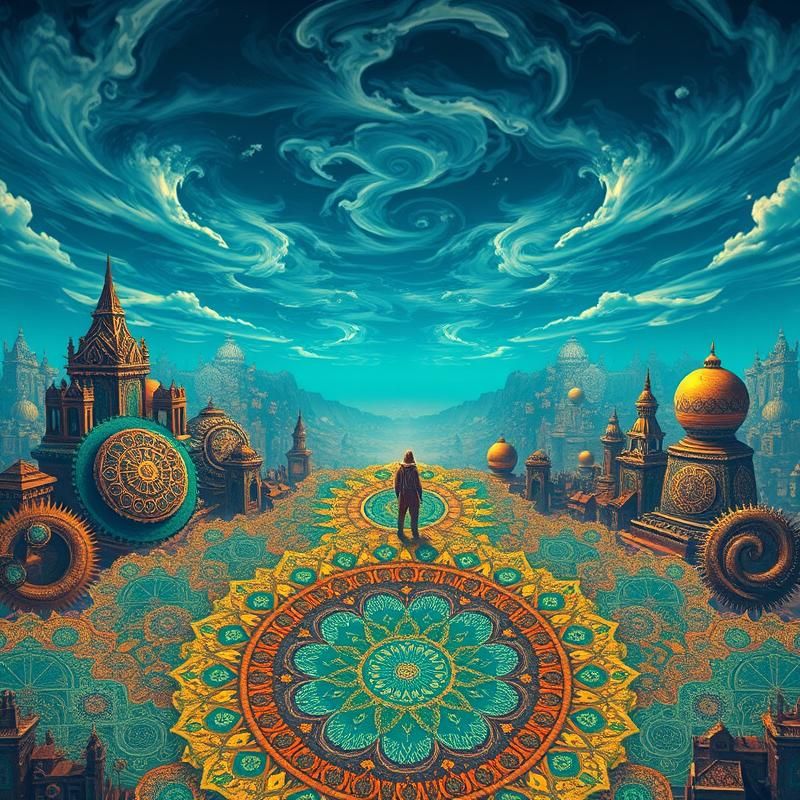 mandala style AI art