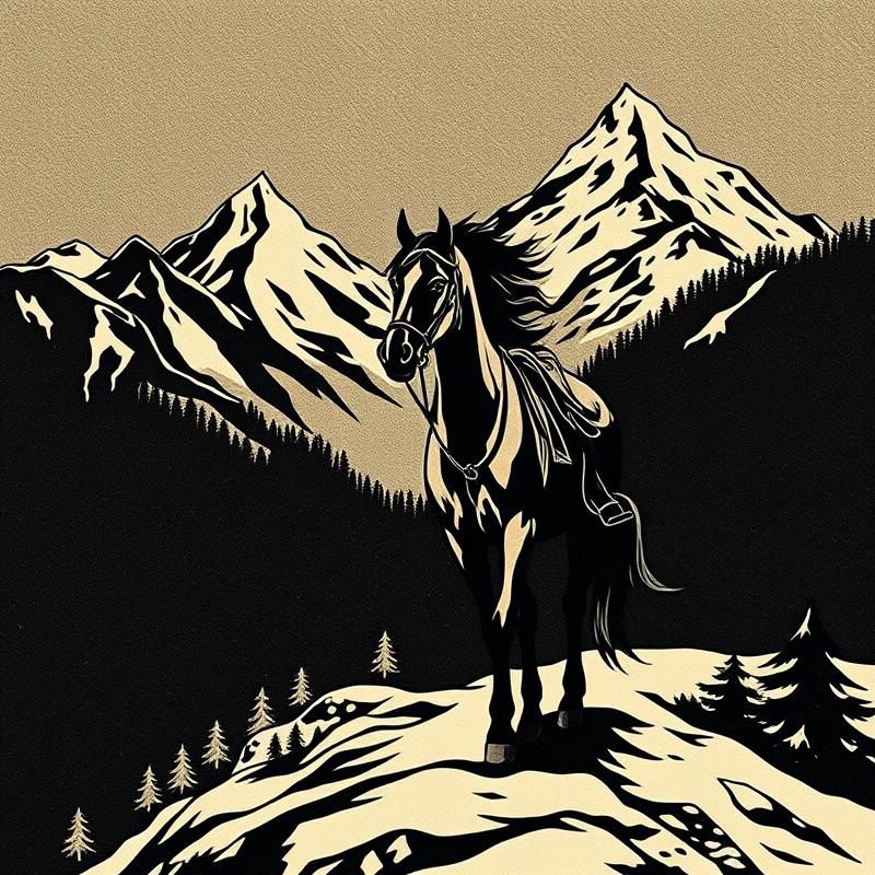 woodcut style AI art
