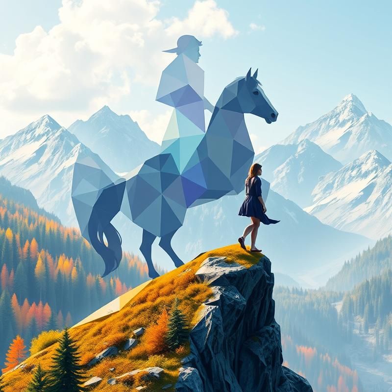 geometric style AI art