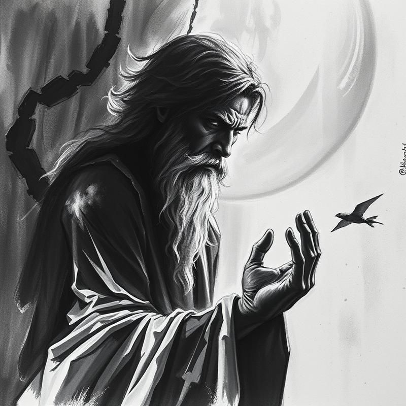 charcoal drawing style AI art