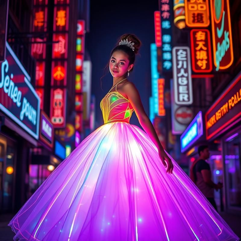 neon art style AI art