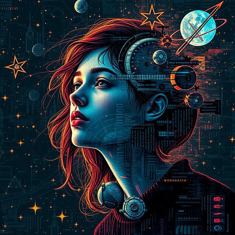 glitch art style AI art