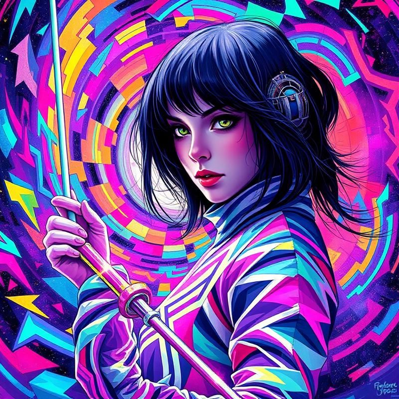 psychedelic style AI art