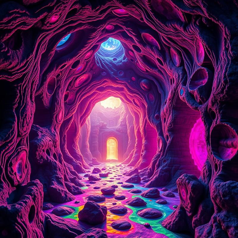 psychedelic style AI art