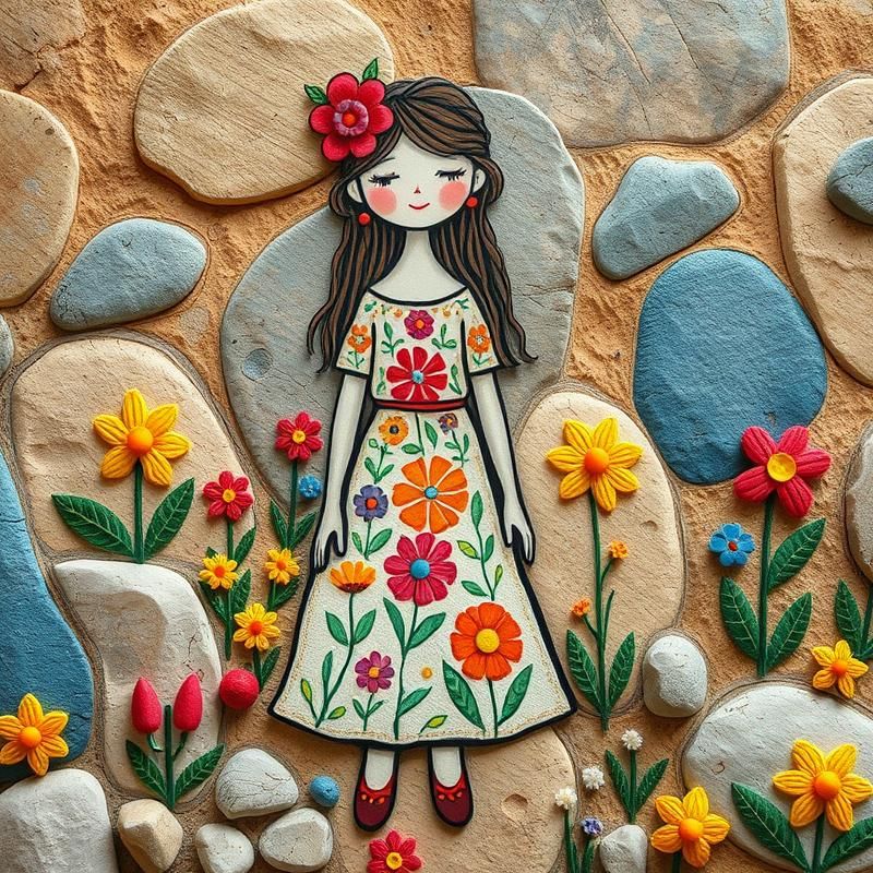 folk art style AI art