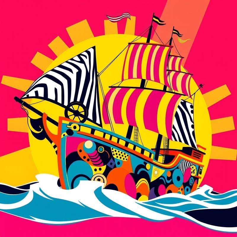 memphis design style AI art