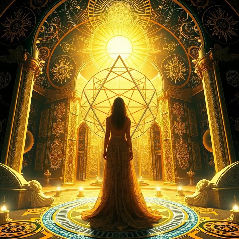 sacred geometry style AI art