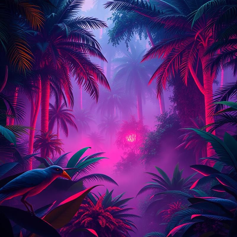 synthwave style AI art