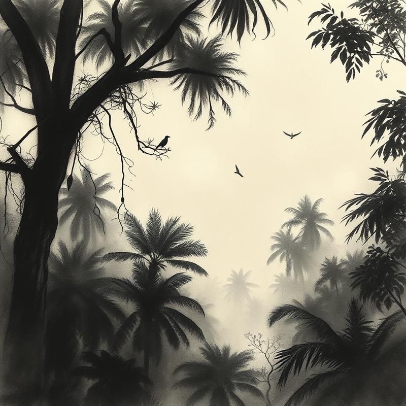 charcoal drawing style AI art