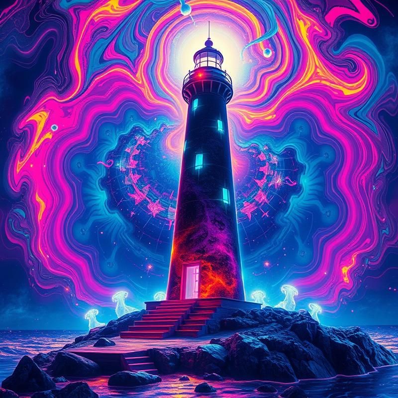 psychedelic style AI art