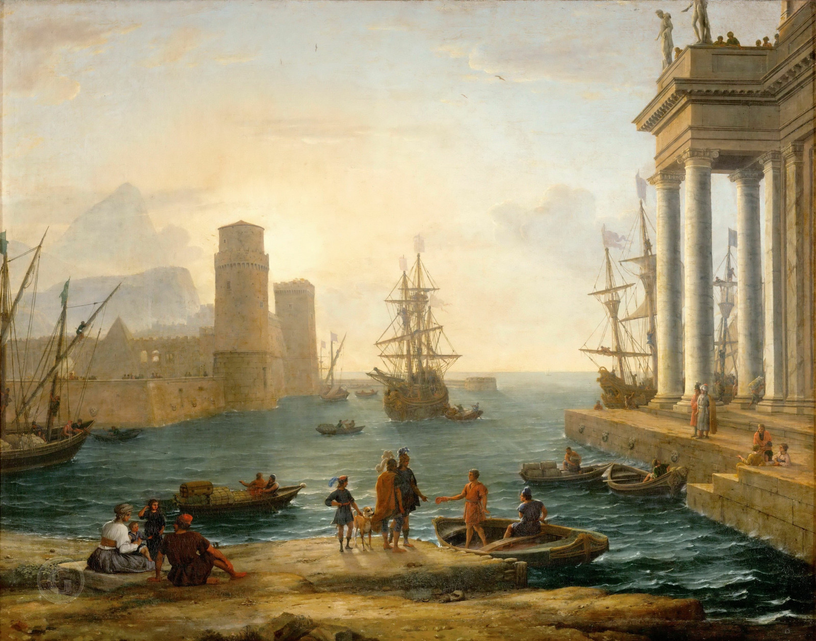 Лувр – Лоррен, Клод (Клод Желле) (1600 Шамань - 1682 Рим) -- Морской порт, эффект тумана.jpg
