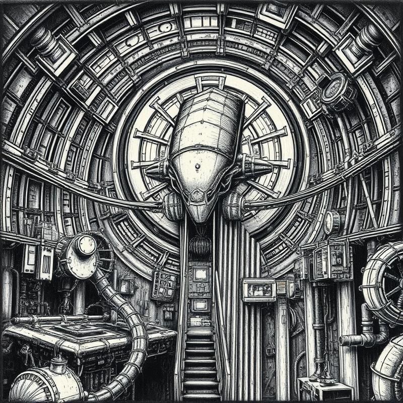 etching style AI art