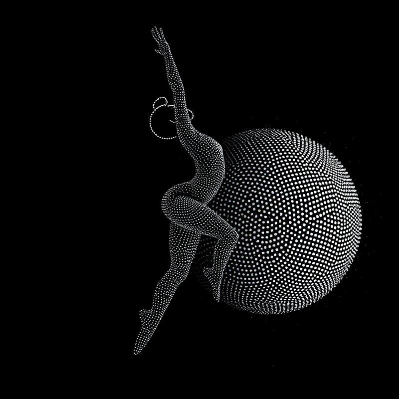 dot work style AI art