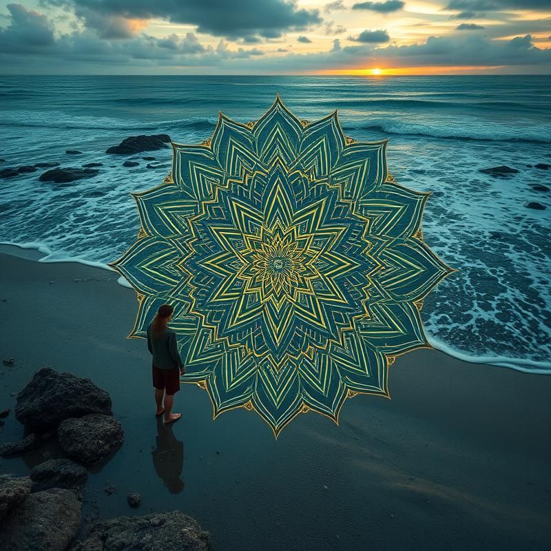 sacred geometry style AI art