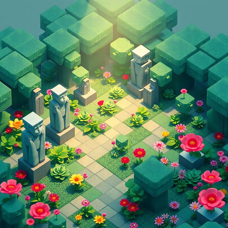 isometric style AI art