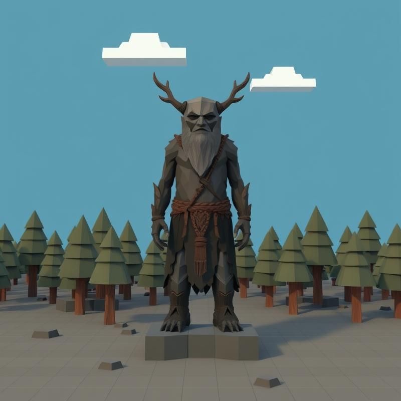 low poly style AI art