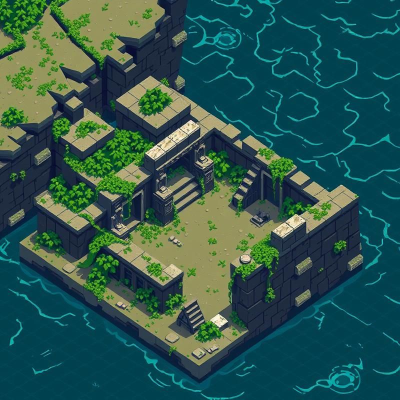 isometric style AI art