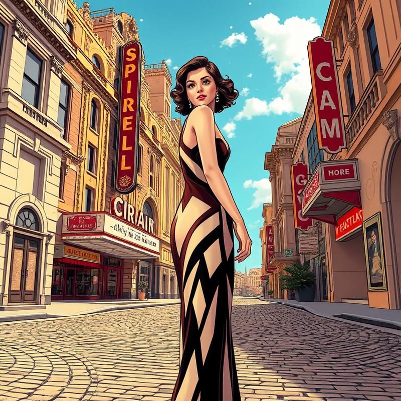 vintage poster style AI art