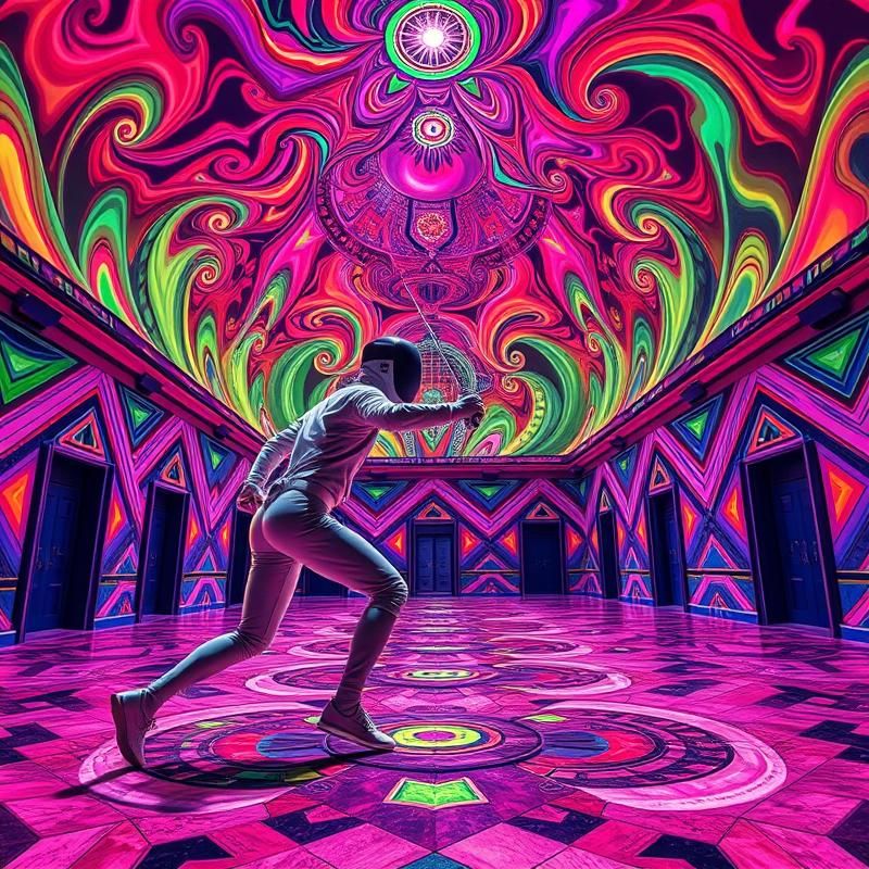 psychedelic style AI art