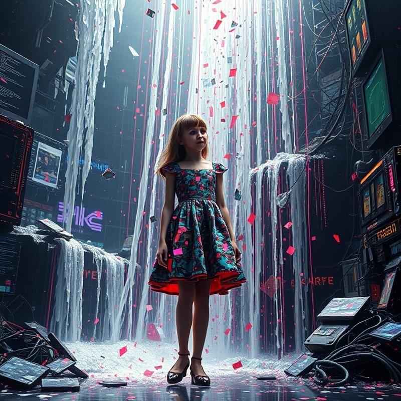 glitch art style AI art