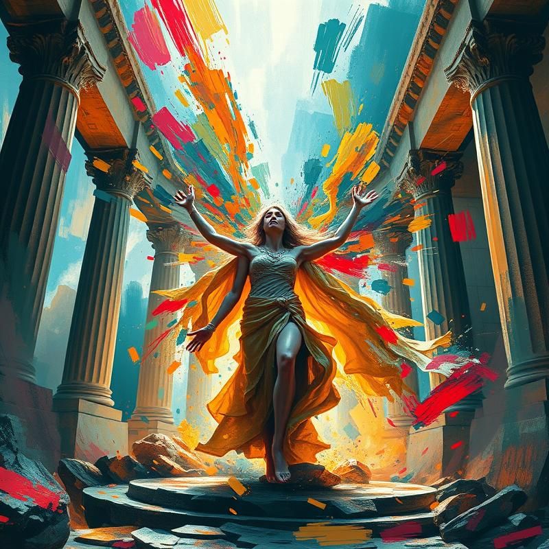 performance art style AI art