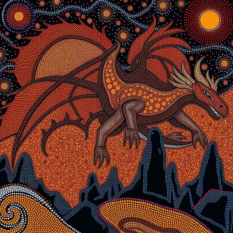 aboriginal art style AI art