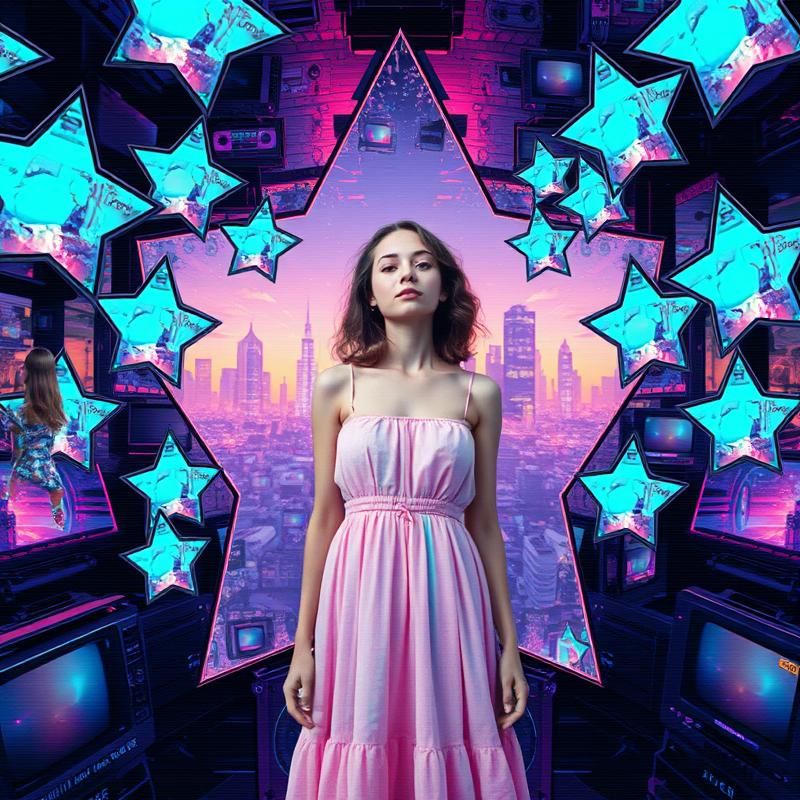 vaporwave style AI art