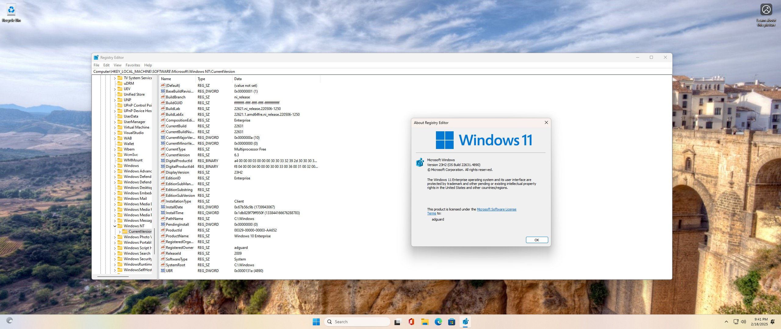 Microsoft windows 11 10 0 22631 4890 version 23h2 updated february