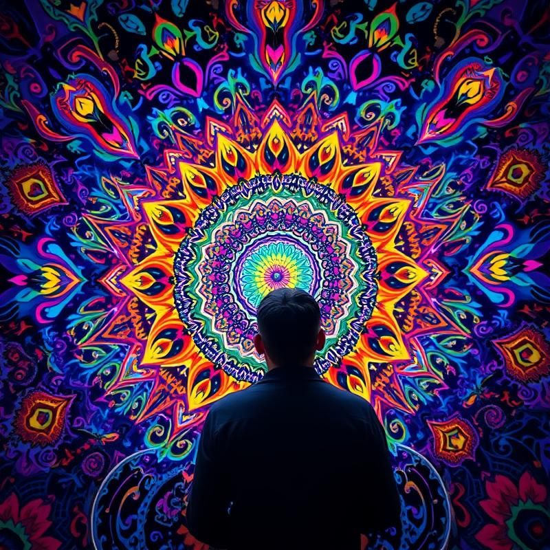 psychedelic style AI art