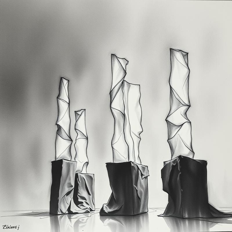 charcoal drawing style AI art