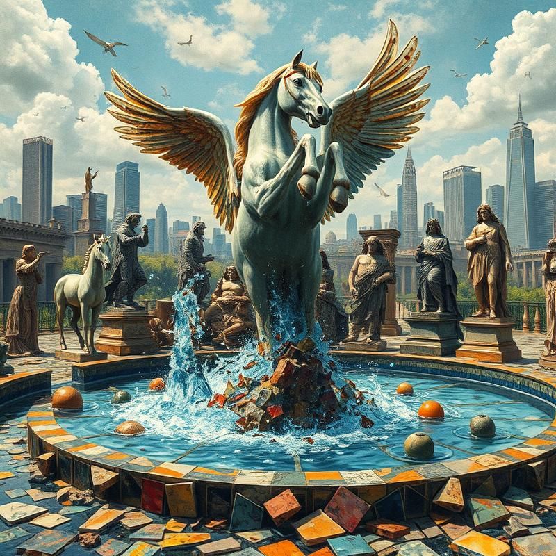 post-modernist style AI art