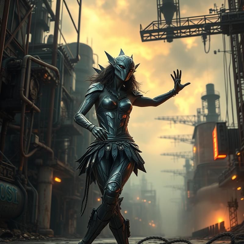 industrial style AI art