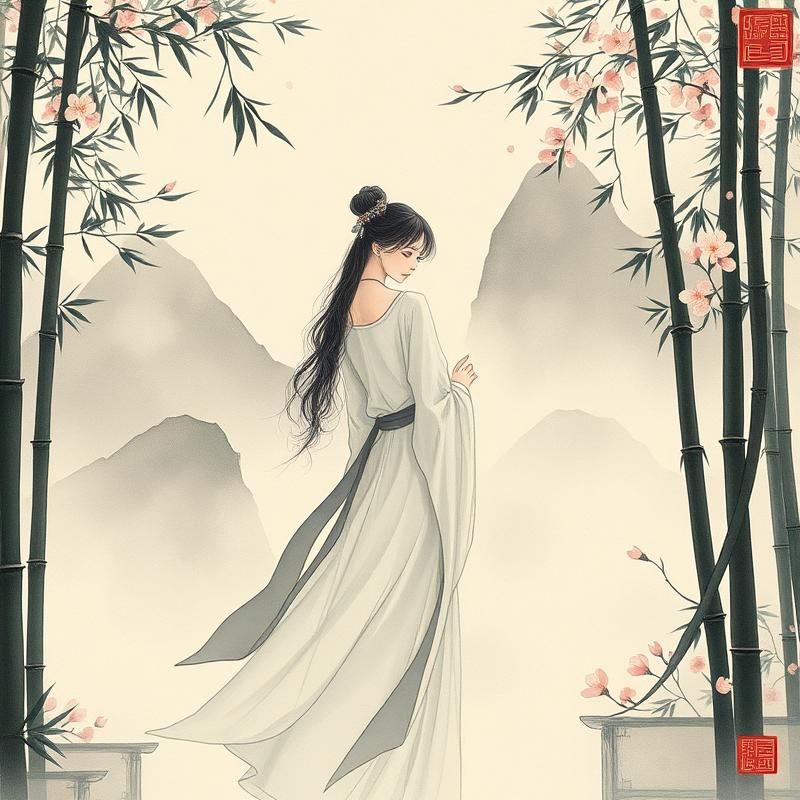 chinese painting style AI art