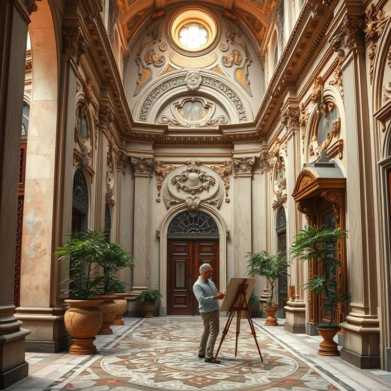 rococo style AI art