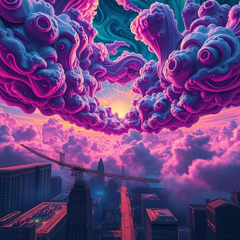 psychedelic style AI art