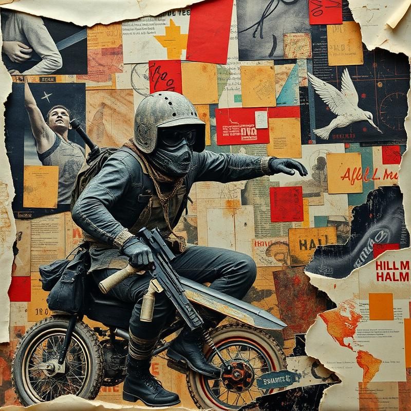 collage style AI art