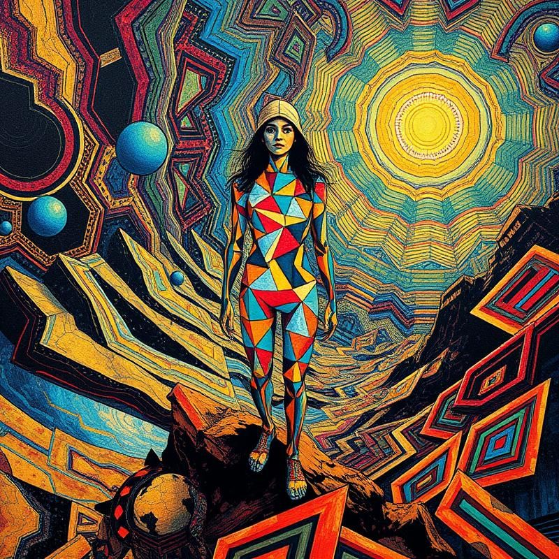 op art style AI art
