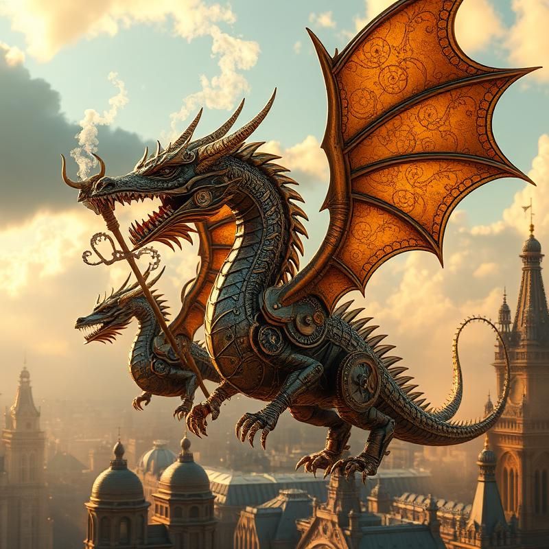 steampunk style AI art