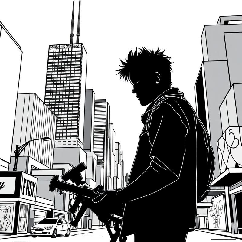 line art style AI art
