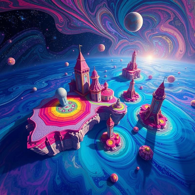 psychedelic style AI art