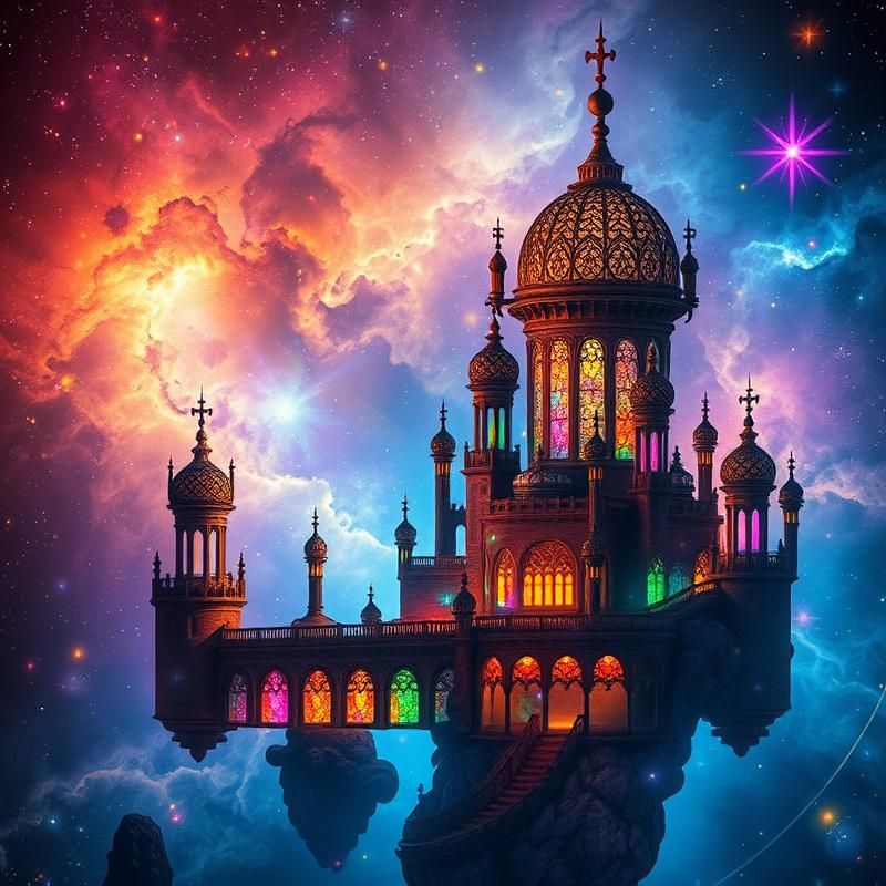 stained glass style AI art