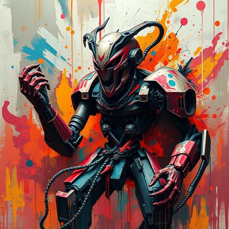 abstract expressionism style AI art