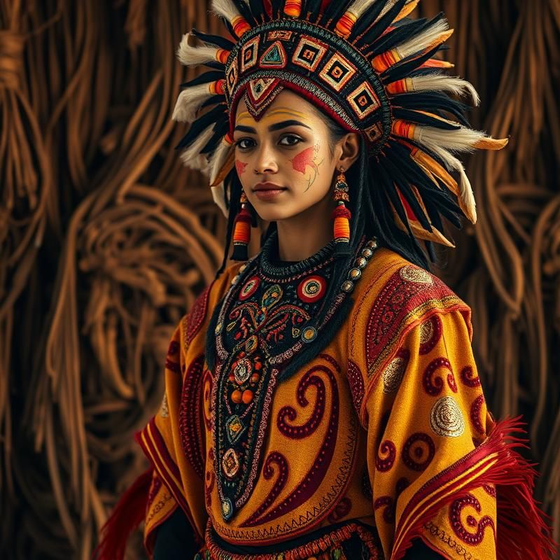 tribal style AI art