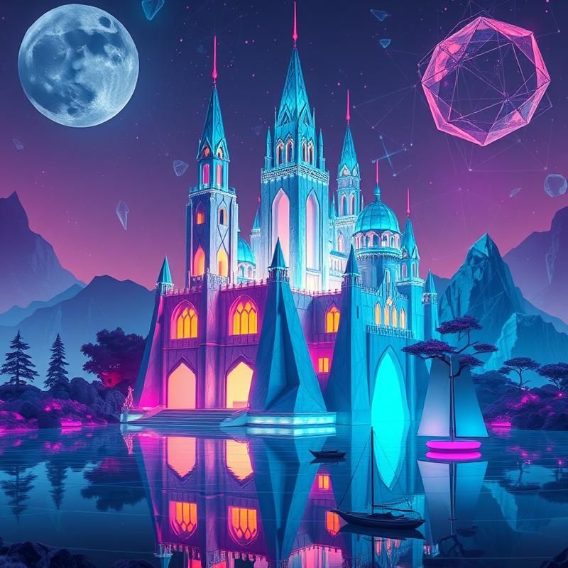 geometric style AI art