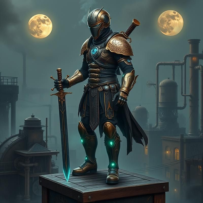 steampunk style AI art