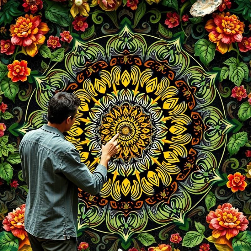 mandala style AI art