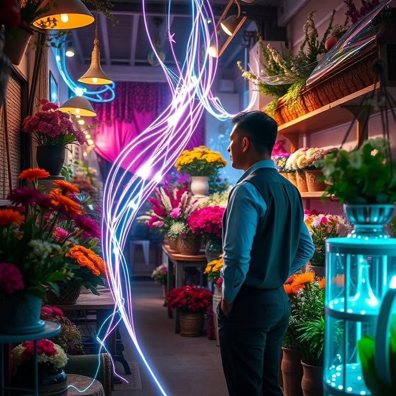 light painting style AI art