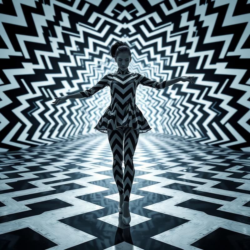 op art style AI art