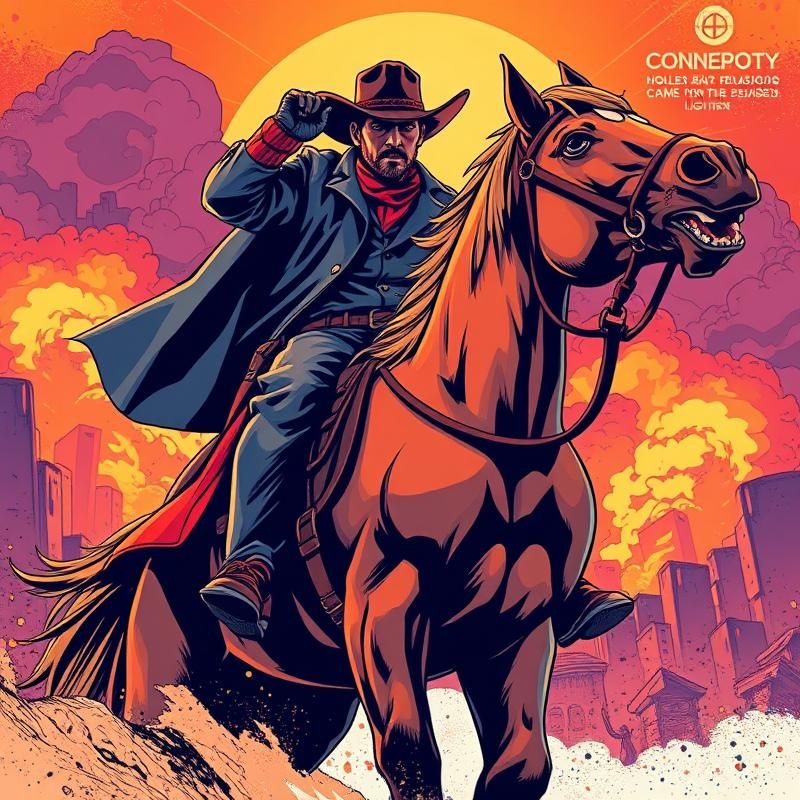 comic book style AI art
