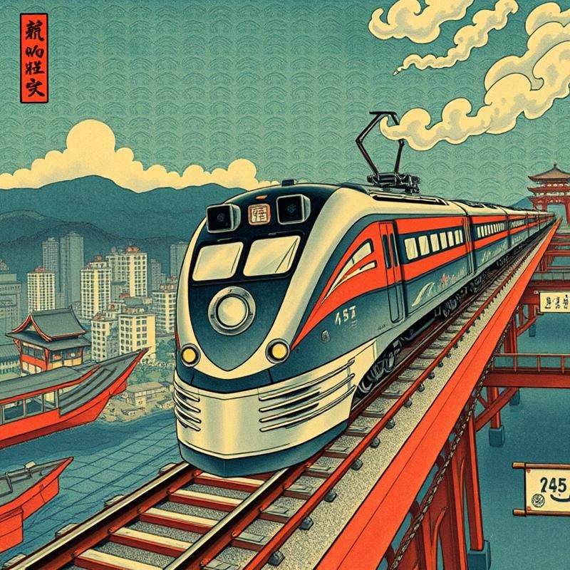 ukiyo-e style AI art